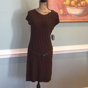 Chocolate Brown Knit Dress